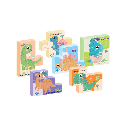 Puzzle 9 Cubos Magnéticos 6 Dinos