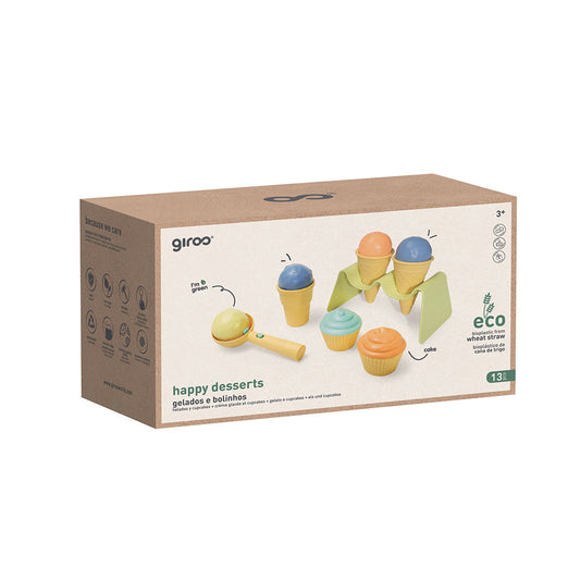Conj. Gelados e Bolinhos 13 Pcs Bio Plástico Giros
