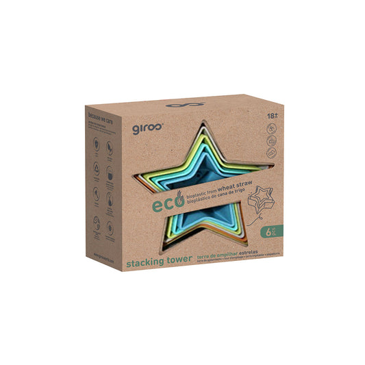 Torre Empilhar Estrelinhas 6 Pcs Bio Plástico Giros