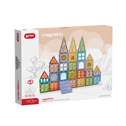 Jogo Magnético Formas Diamond 48 pcs