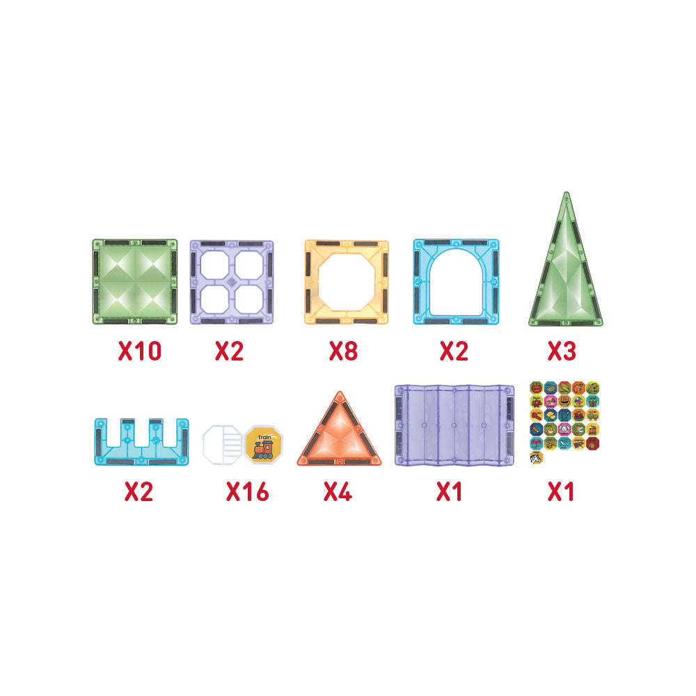 Jogo Magnético Formas Diamond 48 pcs