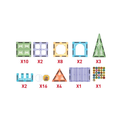Jogo Magnético Formas Diamond 48 pcs