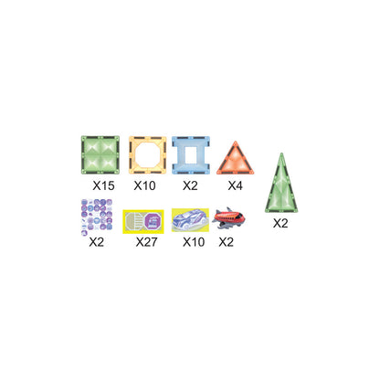 Jogo Magnético Veículos 72 pcs
