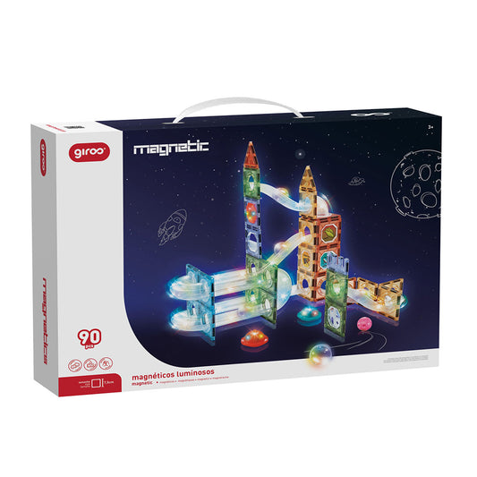 Jogo Magnético Luminoso 90 Pcs