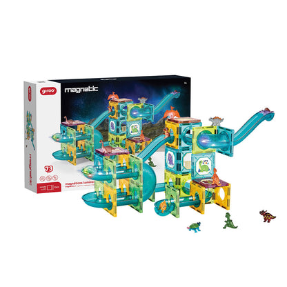 Jogo Magnético Luminoso Dino 73 Pcs