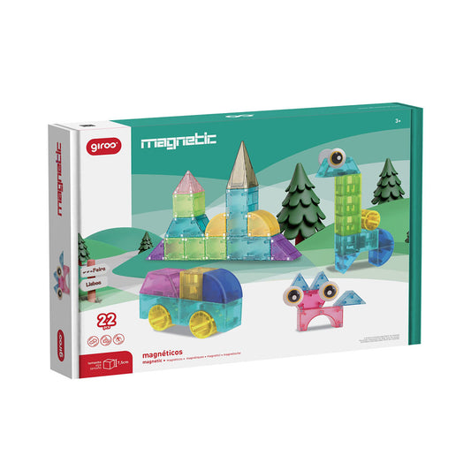 Jogo Magnético Blocos Transparentes 22 pcs