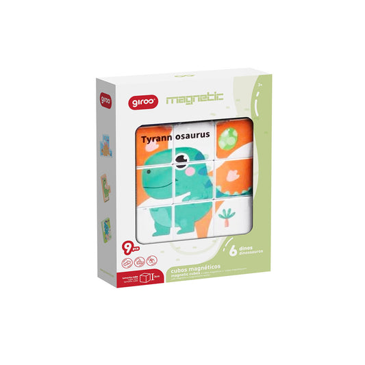 Puzzle 9 Cubos Magnéticos 6 Dinos