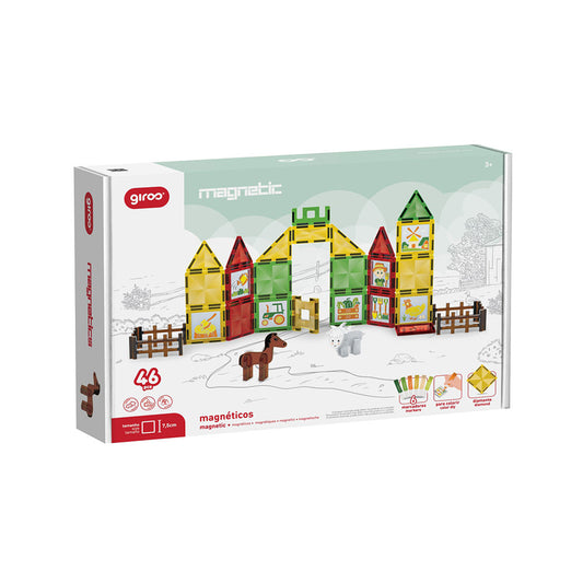 Jogo Magnético A Quinta 46 pcs c/ 6 Marcadores