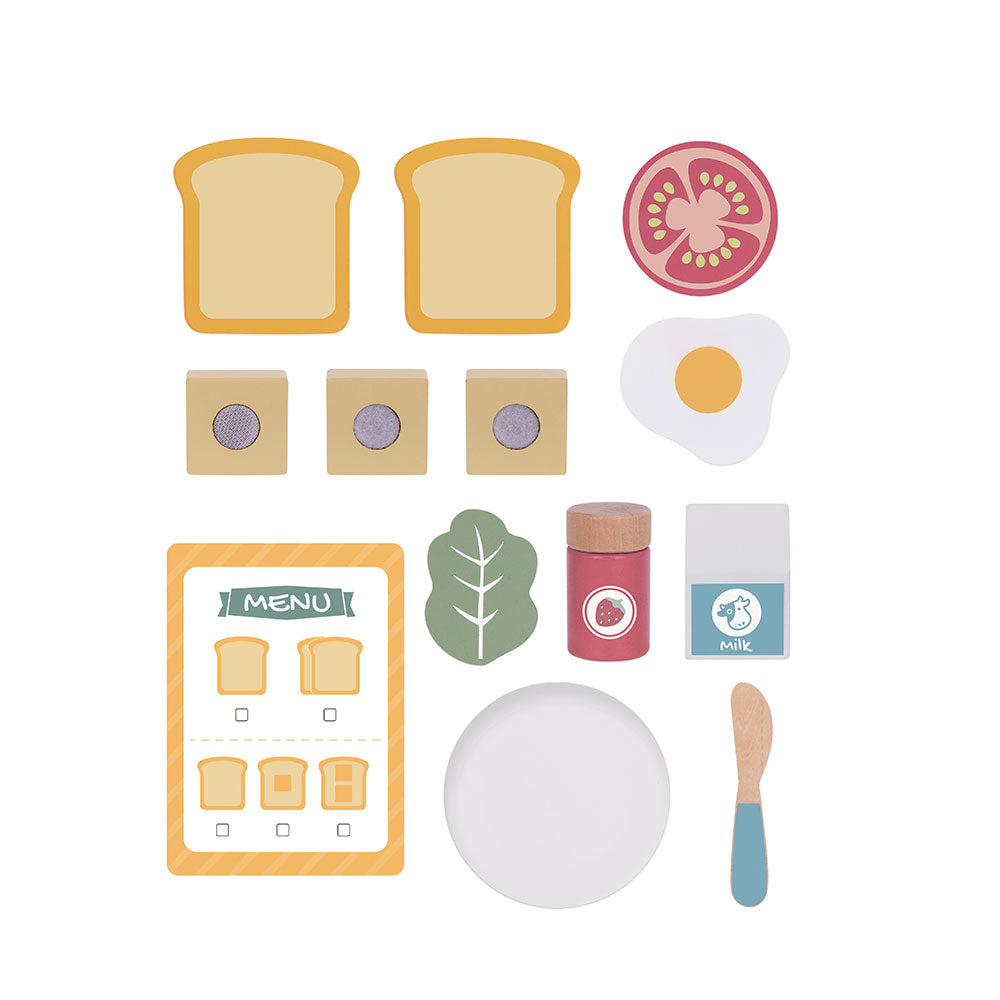 Set Torradeira Madeira 14 pcs 3+