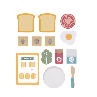 Set Torradeira Madeira 14 pcs 3+