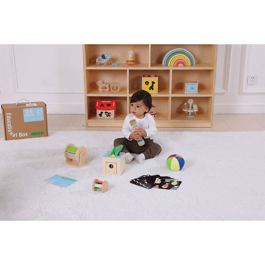 Caixa Educacional Montessori 21 pcs 0m+